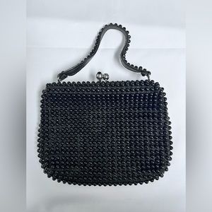 Pre-Owned Black Beaded Purse
